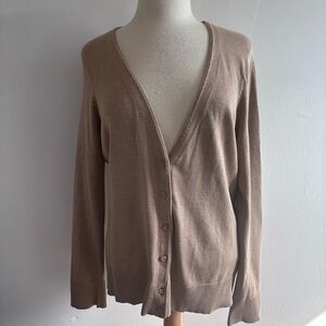 LOFT Women's Beige Cardigan Sweater